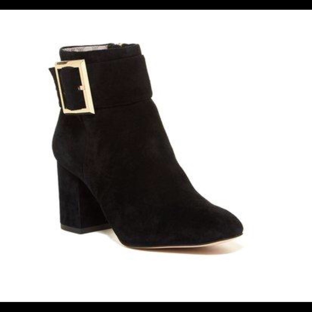 Louise et CieBlack Bootie with Gold Buckle